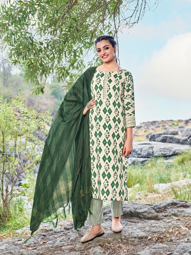 Vitara Aurelius Fancy Printed Designer4 Daily Wear Kurti Bottom With Dupatta Collection